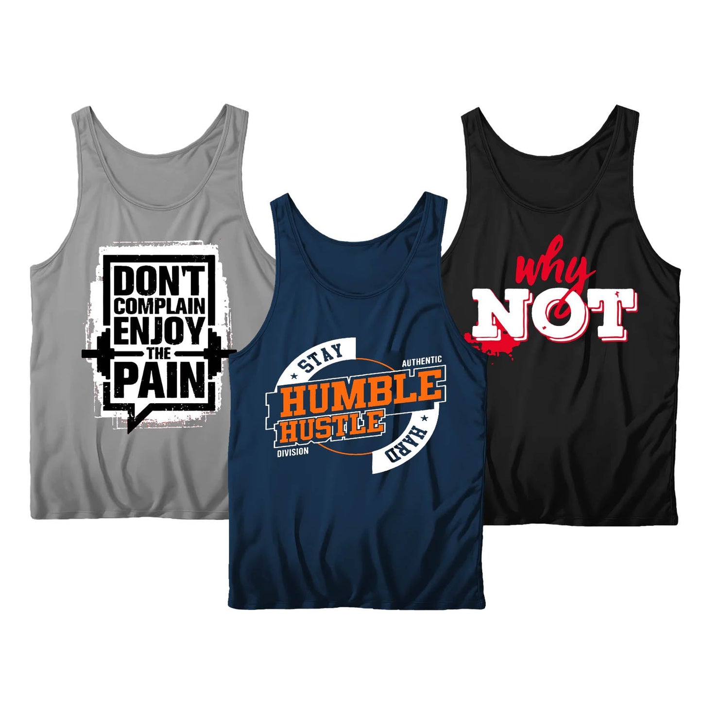 Pack Of 3 Dri-Fit HUMBLE HUSTLE Tanktops