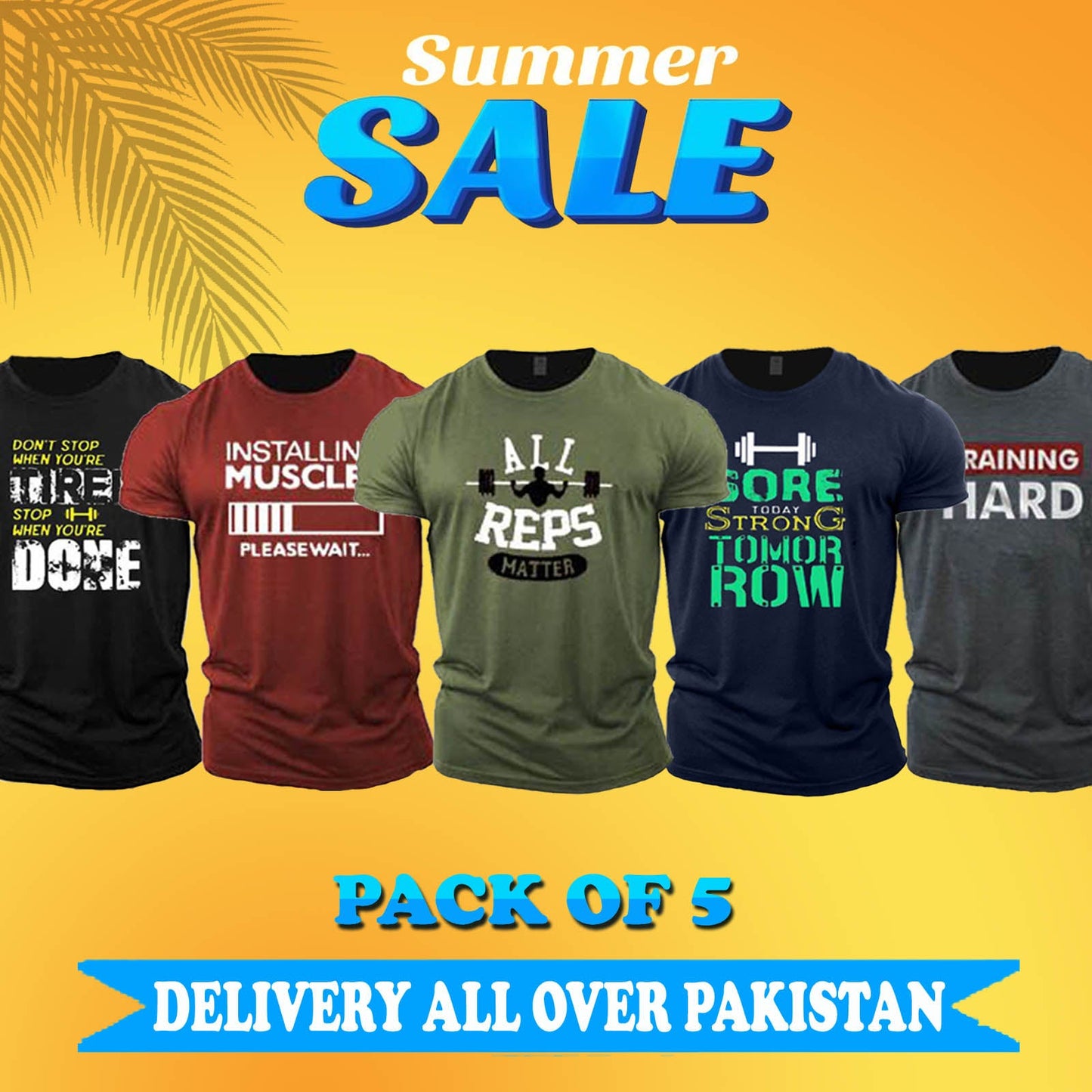 Pack of 5 Gyming T-Shirt