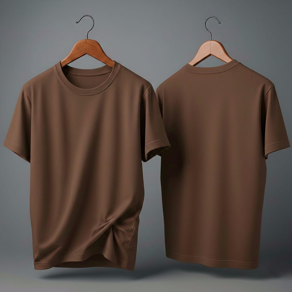 Drop Shoulder Pack of Two (Brown & Olive Green)