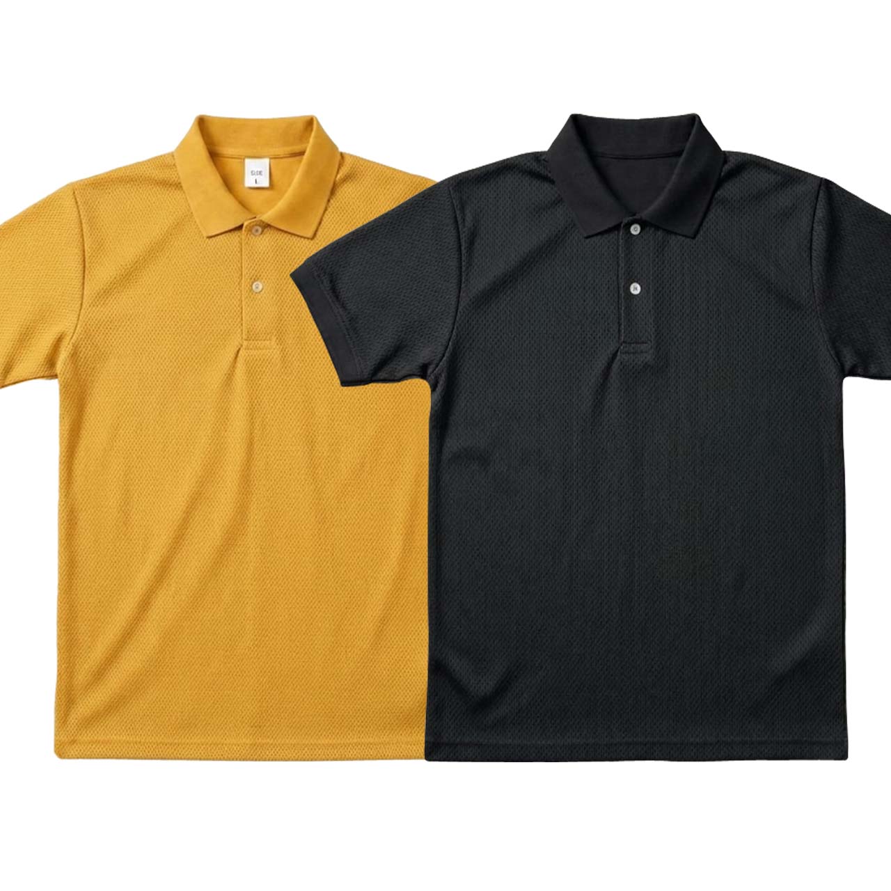 Pack of 2 Polo T-Shirts ( Black & Yellow )