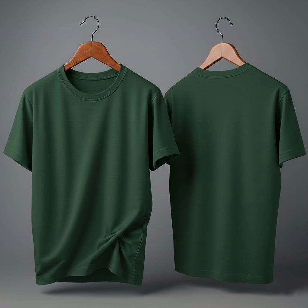 Drop Shoulder Pack of Two (Dark Gray & Bottle Green)