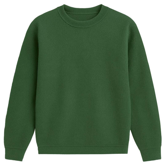 GREEN Waffle Knit SweatShirt