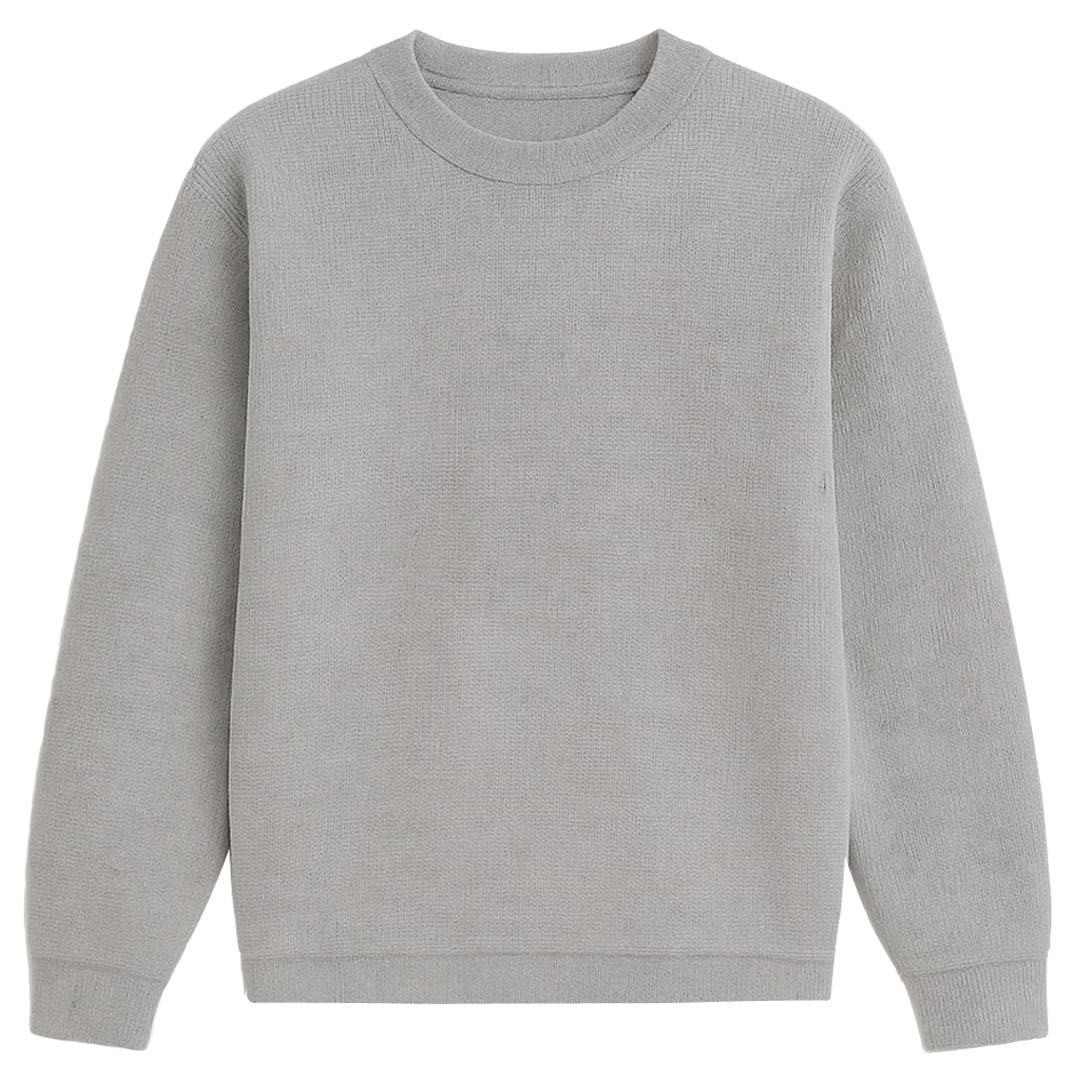 Hazel Grey Waffle Knit SweatShirt