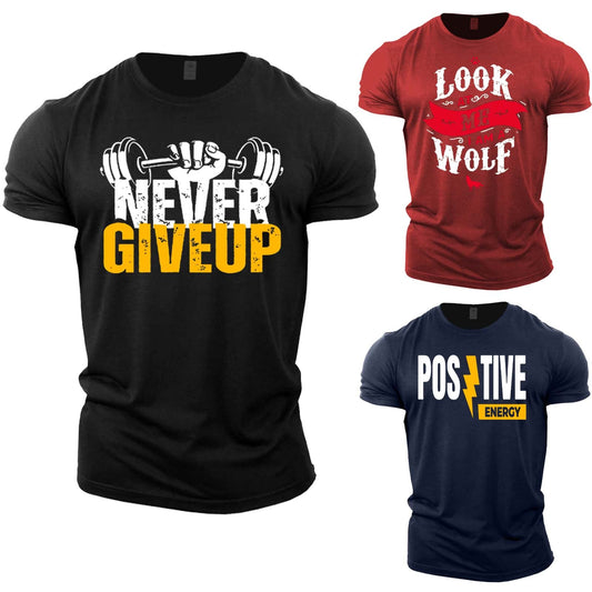 Pack Of 3 NEVER GIVEUP T-Shirts