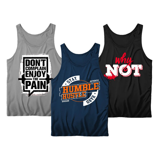 Pack Of 3 Dri-Fit HUMBLE HUSTLE Tanktops