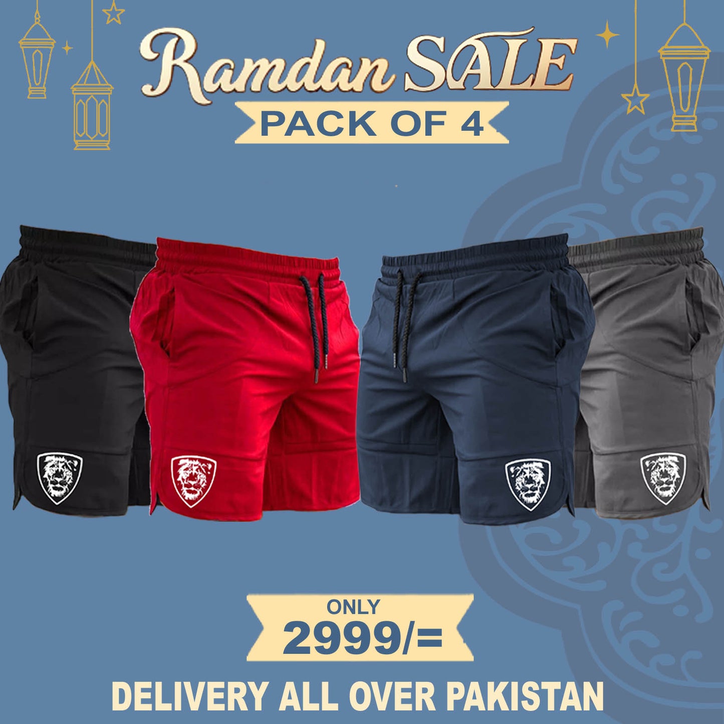 Pack of 4 Men's Shorts