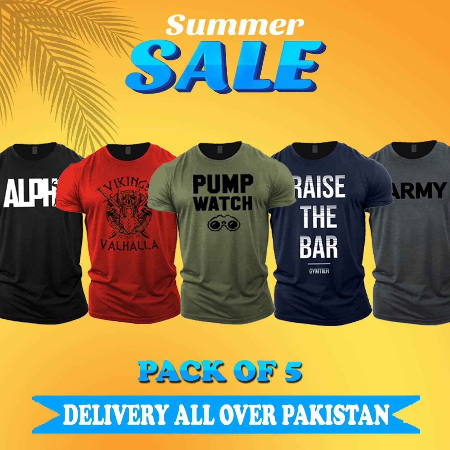 Pack of 5 Pump Watch T-Shirts