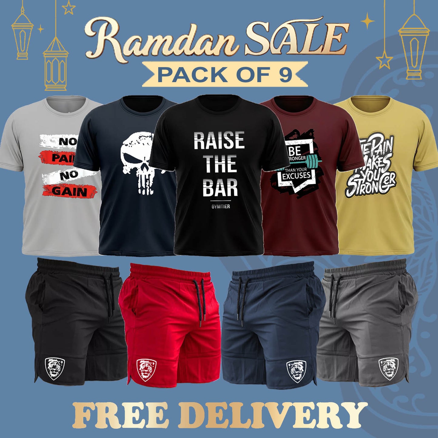 Pack of 9 T-Shirts ( RTH )