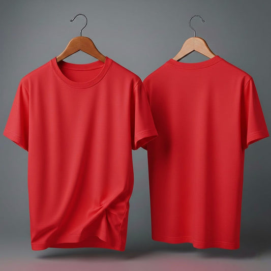 Drop Shoulder Red Plain