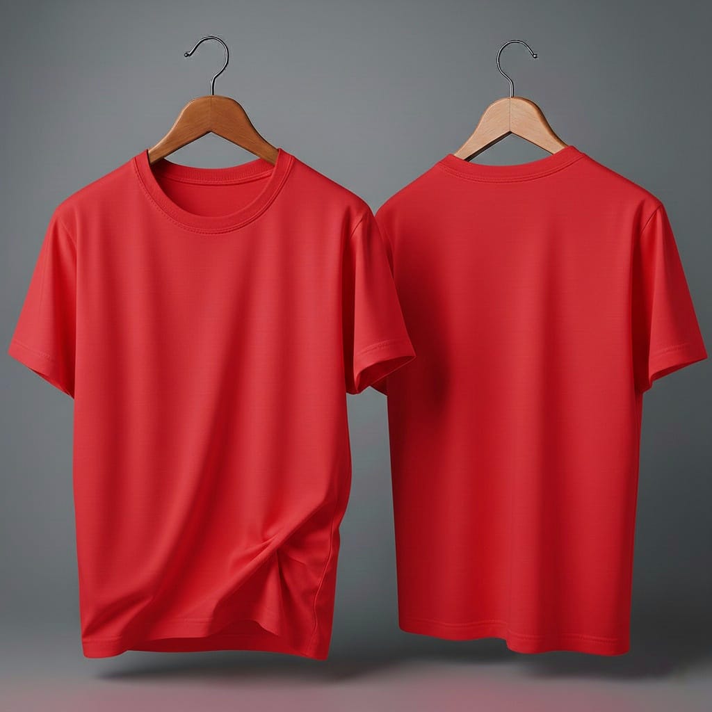 Drop Shoulder Pack of Two (Dark Gray & Red)