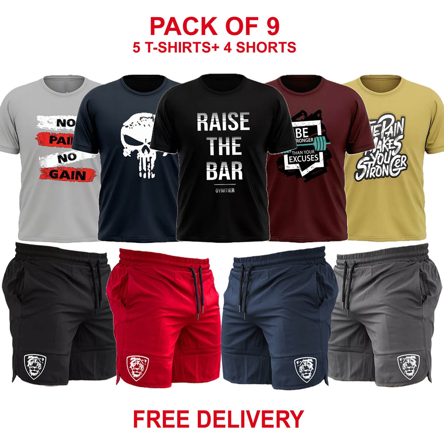 Pack of 9 T-Shirts ( RTH )
