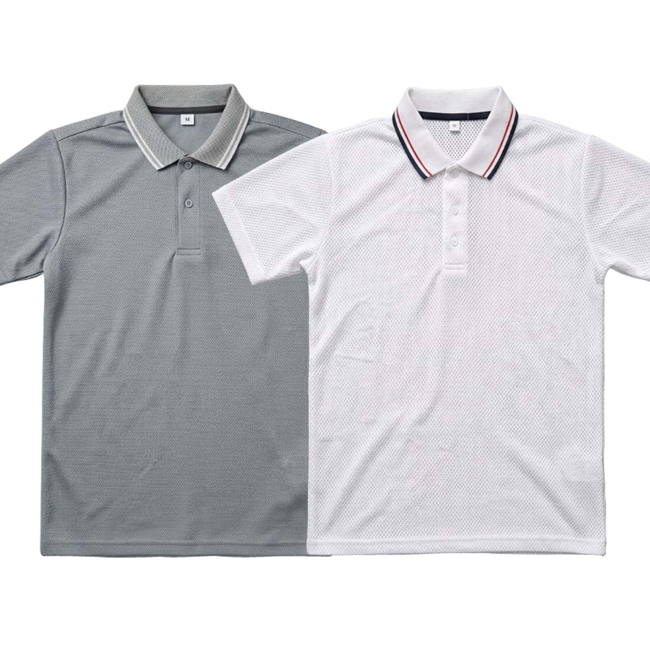 Pack of 2 Polo T-Shirts ( White & Grey )
