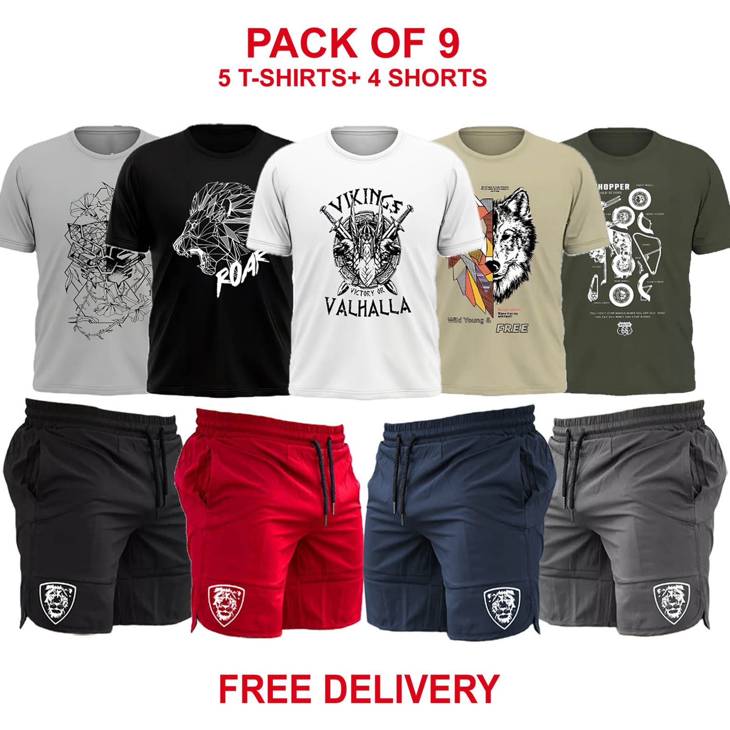 Pack of 9 T-Shirts ( SCP )